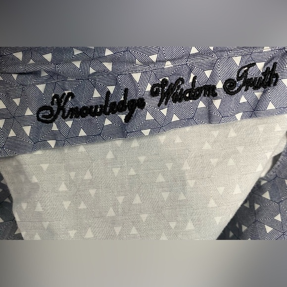 Robert Graham Shirt Men's XL Geometric Blue Button Up Classic Fit Flip Cuff - Picture 5 of 9